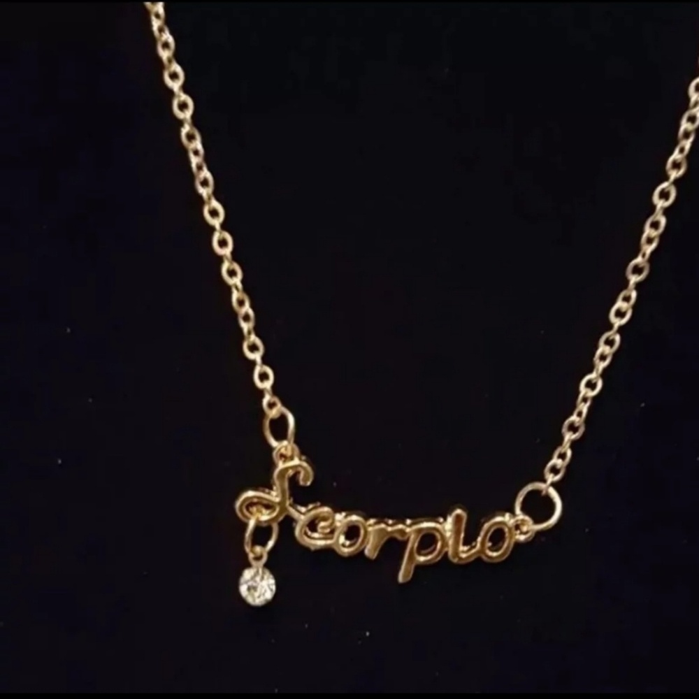 Scorpio zodiac sign necklace